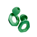 Wave ISF Festival Edition green earplugs close up - safe hearing protection earplugs for live concerts India