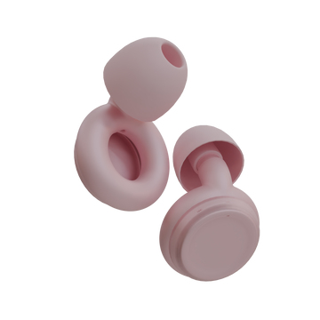 Wave Pro pink earplugs close up - best noise filtering earplugs for concerts live music and travel India