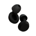 Wave Pro black earplugs close up - noise filtering earplugs for live music concerts and travel India
