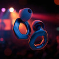 Person wearing Wave ISF earplugs at concert - high fidelity noise filtering earplugs for live music India