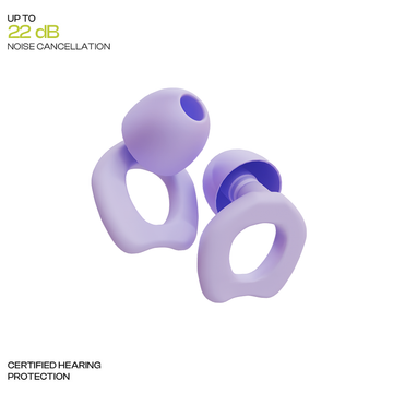 Wave Sleep earplugs in lavender color - ultra soft earplugs for sleeping that block snoring and night noise India