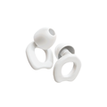 Wave Sleep white earplugs on pillow - best sleeping earplugs for side sleepers that block snoring India